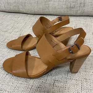Lucky Brand Brown Leather Heels. Size 8.5